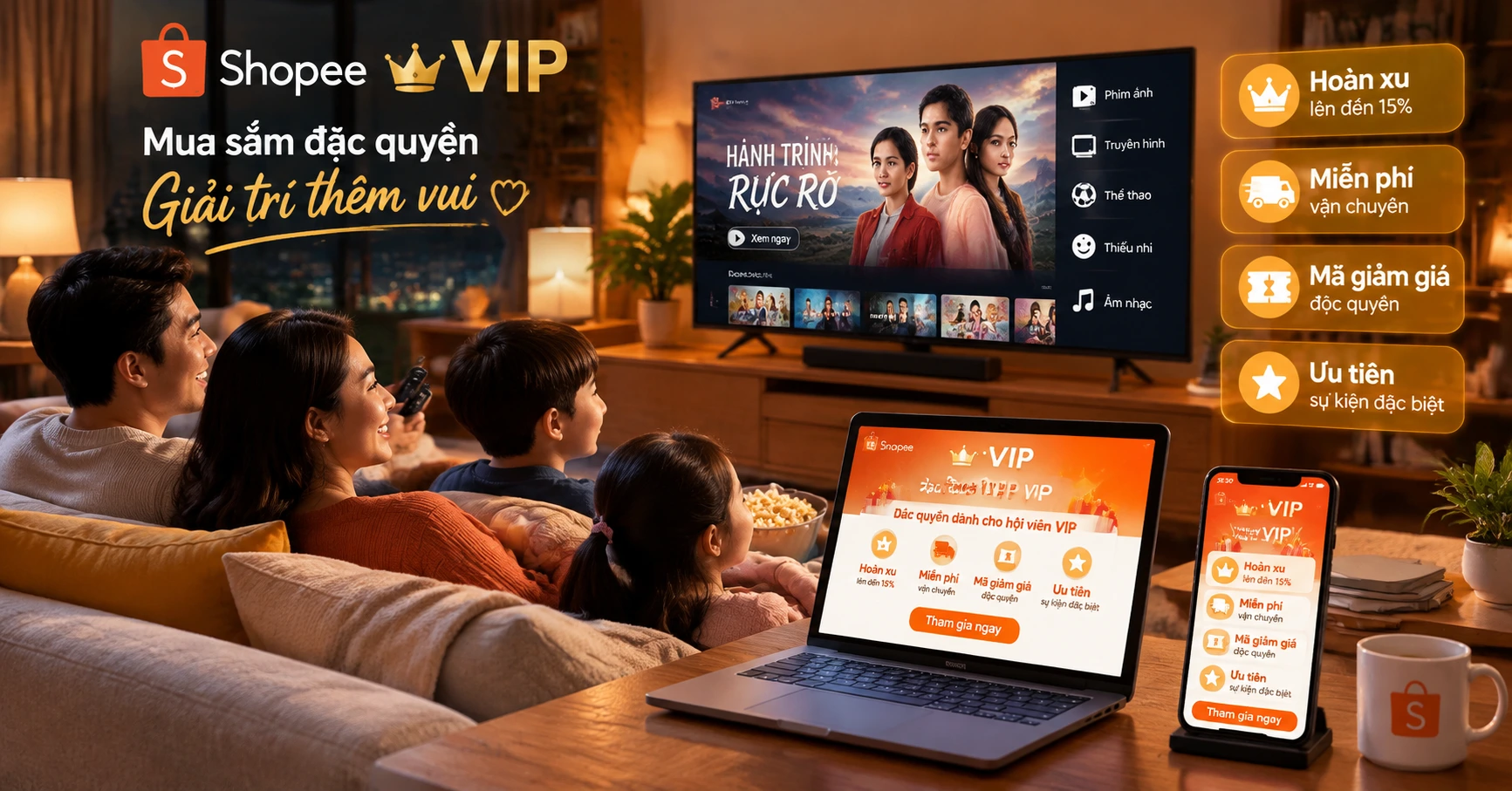 Gói Shopee VIP – Giải pháp nâng tầm trải nghiệm mua sắm & giải trí trực tuyến - image 3 Gói Shopee VIP – Giải pháp nâng tầm trải nghiệm mua sắm & giải trí trực tuyến - image 3